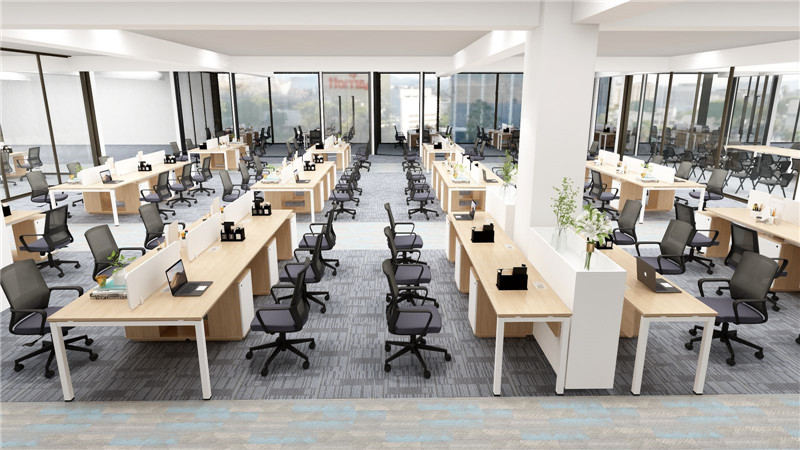 开放式办公工位