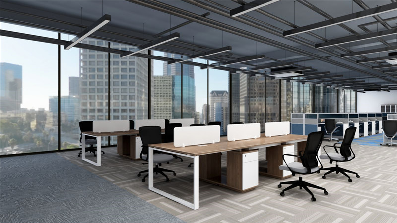 开放式办公工位